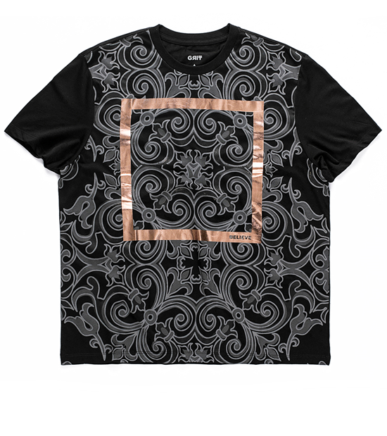 Women Black Golden Square