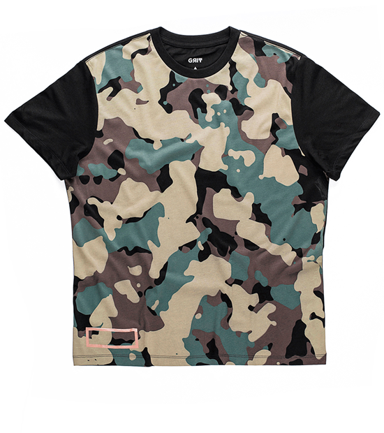 Women Black Camo Worn