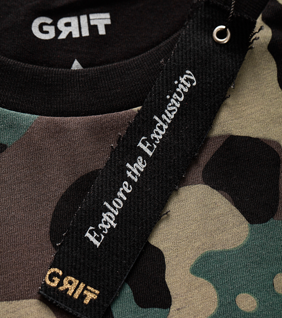 Women Black Camo Worn