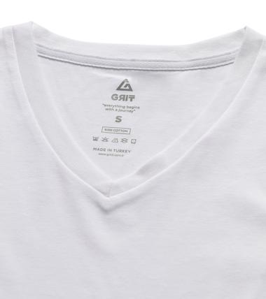 Bayan Beyaz La Molina V Yaka Erkek Sweatshirt