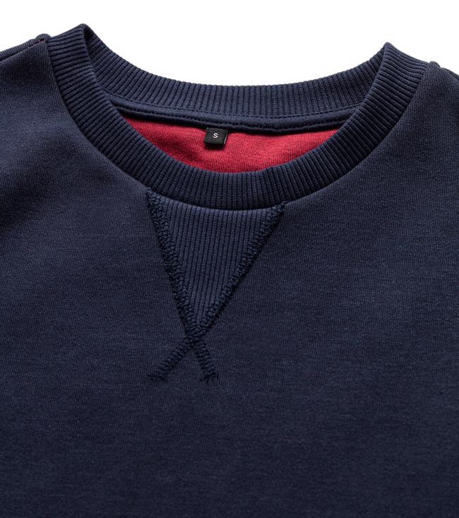 Bayan Lacivert Laax Bisiklet Yaka Unisex Sweatshirt