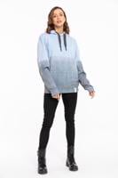 Bayan Dip Dye Blue Aspen Unisex Kapüşonlu