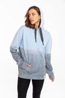Bayan Dip Dye Blue Aspen Unisex Kapüşonlu