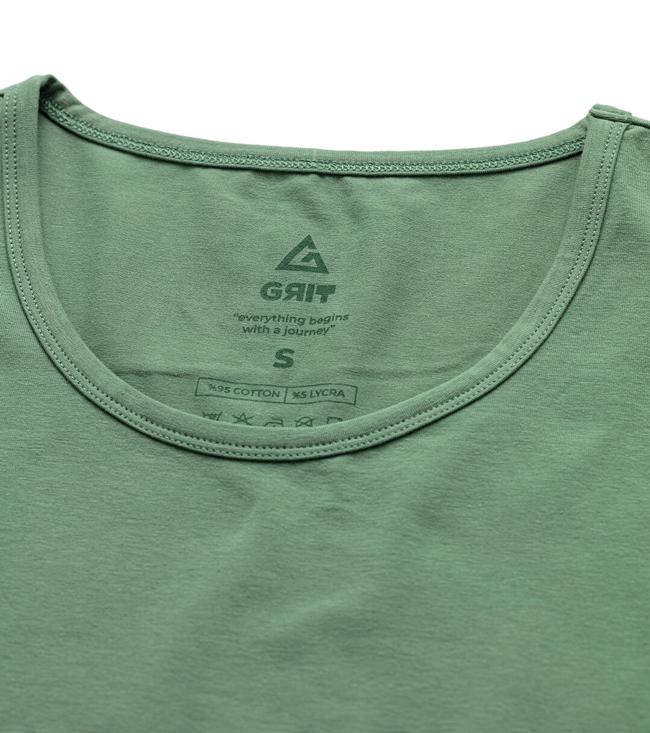 Bayan Yeşil Basic Tişört